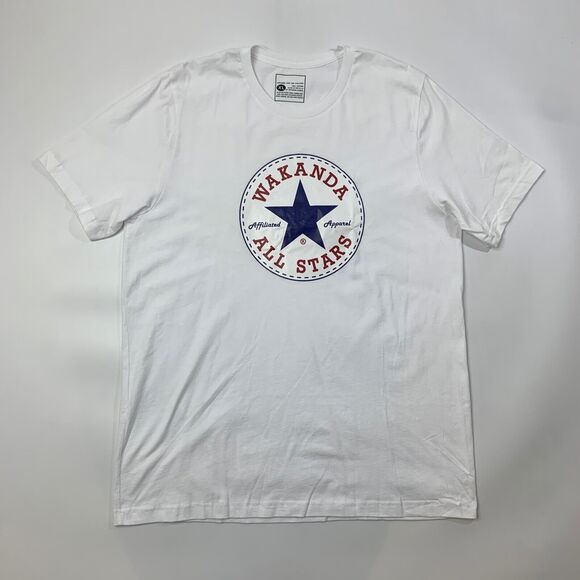 Wakanda All Stars T Shirt Men XL Extra Large White Cotton Crew Neck Short Sleeve - Picture 2 of 9